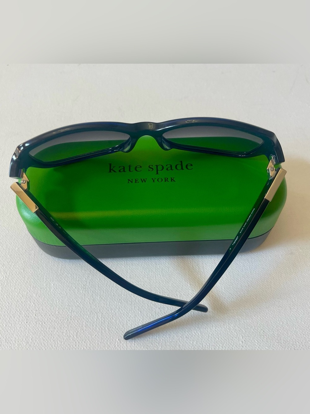 NIB KATE SPADE NEW YORK ANNIKA/S/US NAVY GRADIENT TINTED LENS GLD HDW SUNGLASSES - Picture 8 of 12
